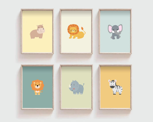 Safari Animals Prints Set