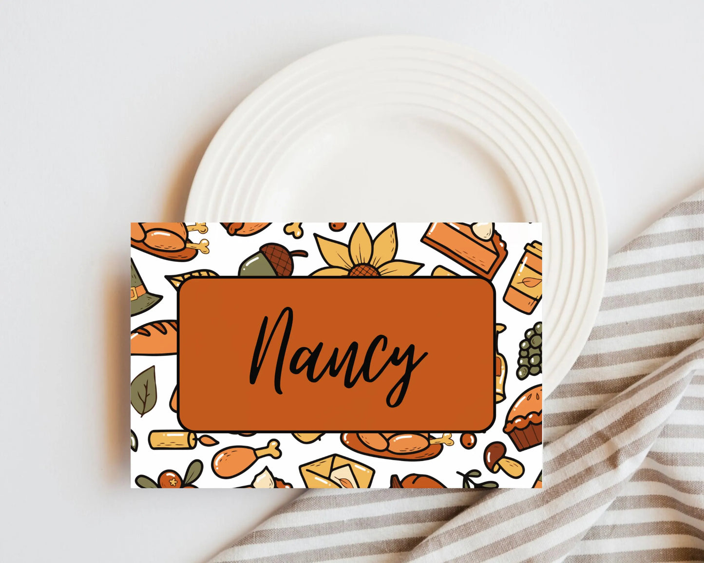 Personalized Thanksgiving Place Cards- Style 06