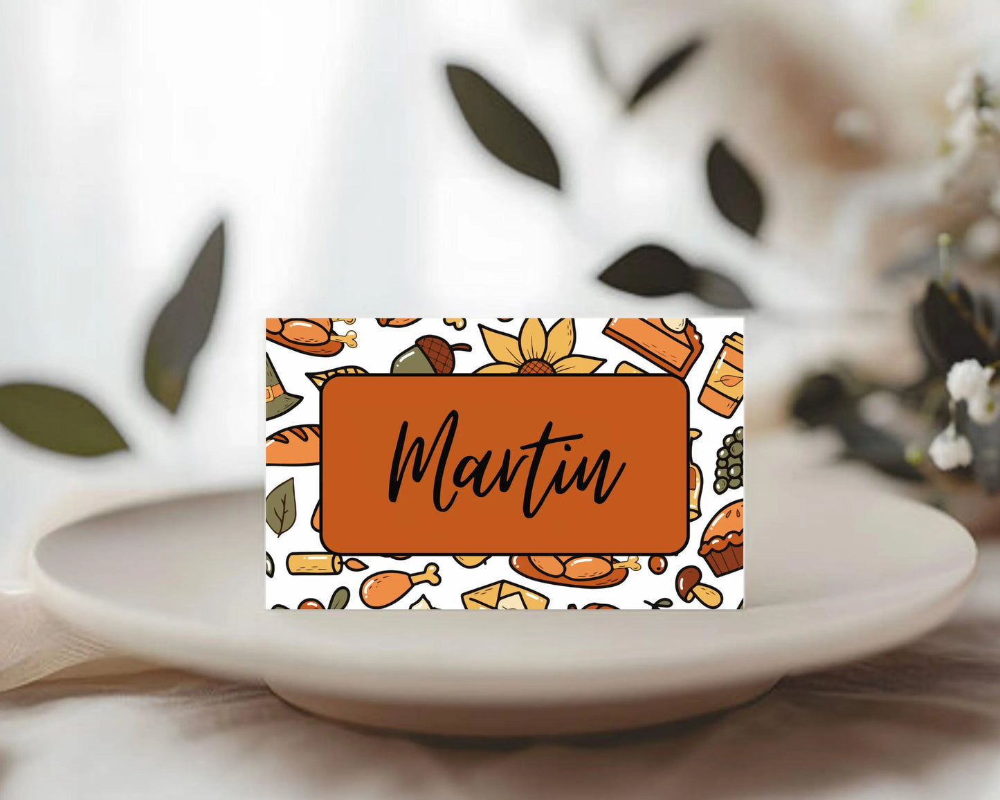 Personalized Thanksgiving Place Cards- Style 06