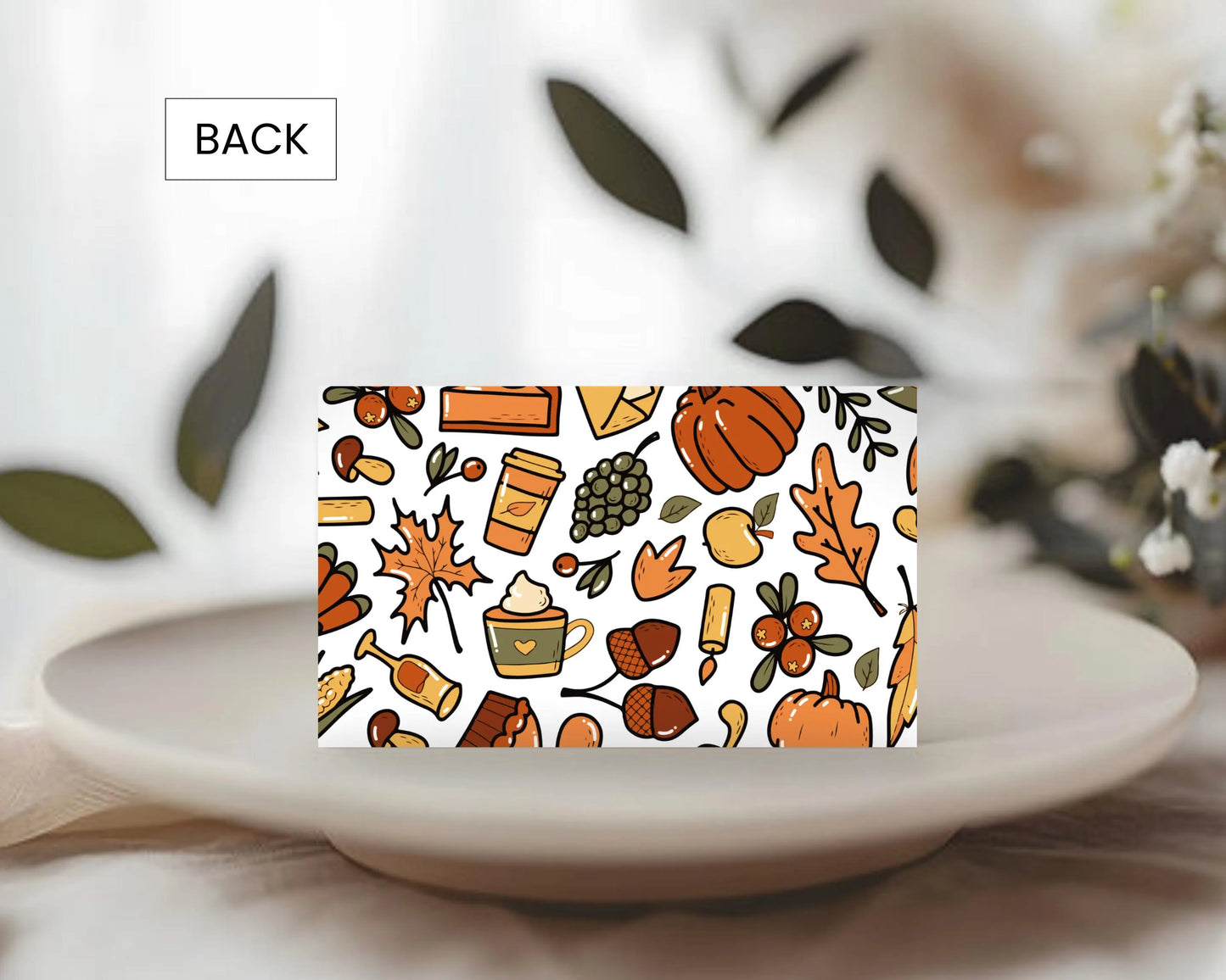 Personalized Thanksgiving Place Cards- Style 06