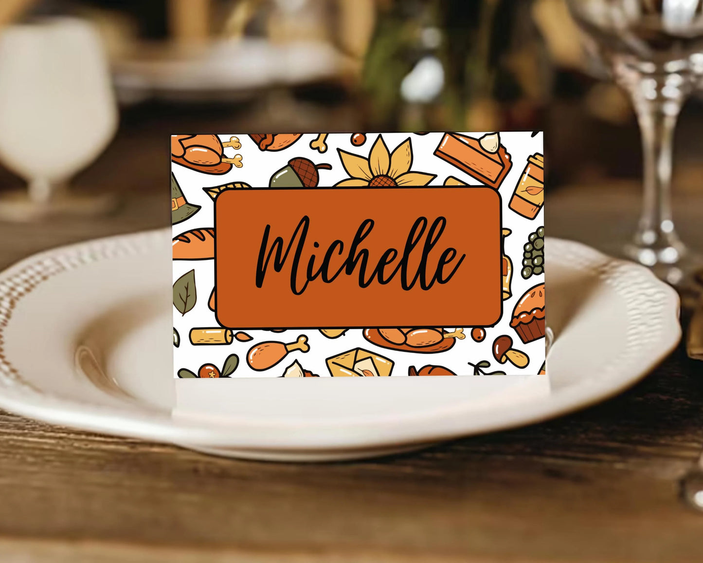 Personalized Thanksgiving Place Cards- Style 06