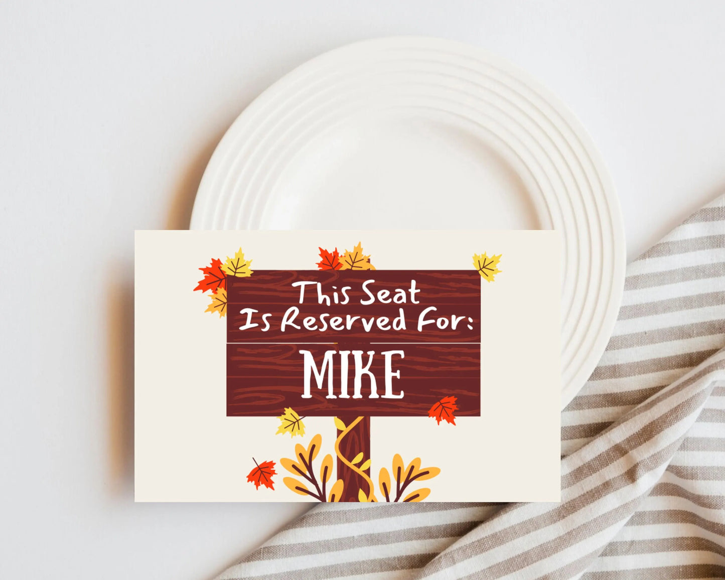 Personalized Thanksgiving Place Cards- Style 05