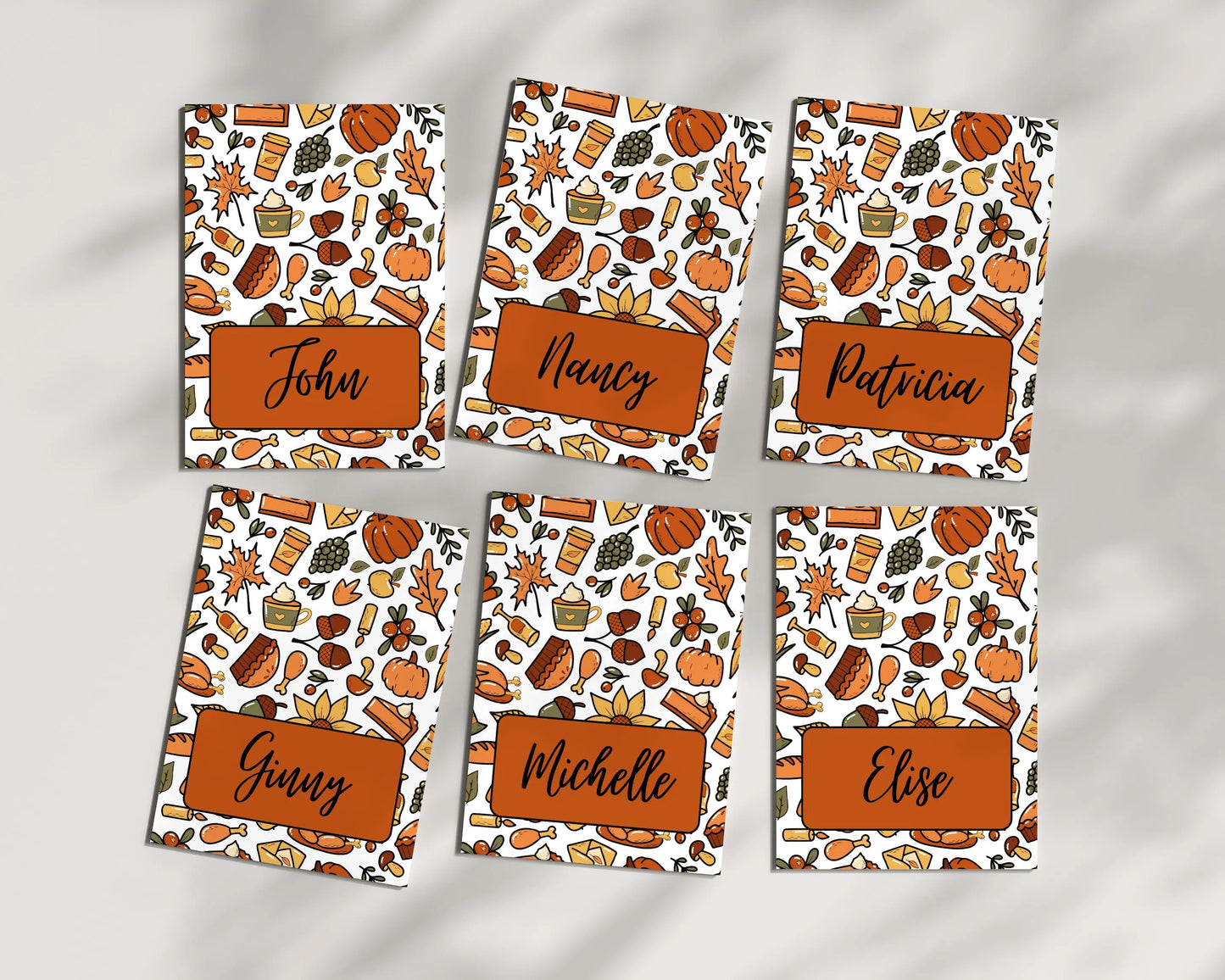 Personalized Thanksgiving Place Cards- Style 06