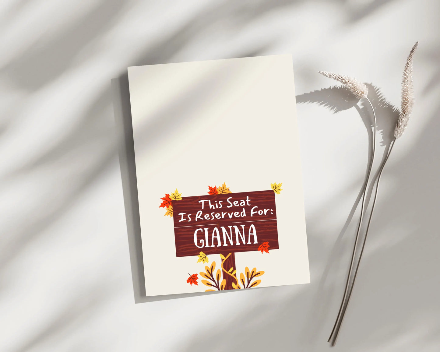 Personalized Thanksgiving Place Cards- Style 05