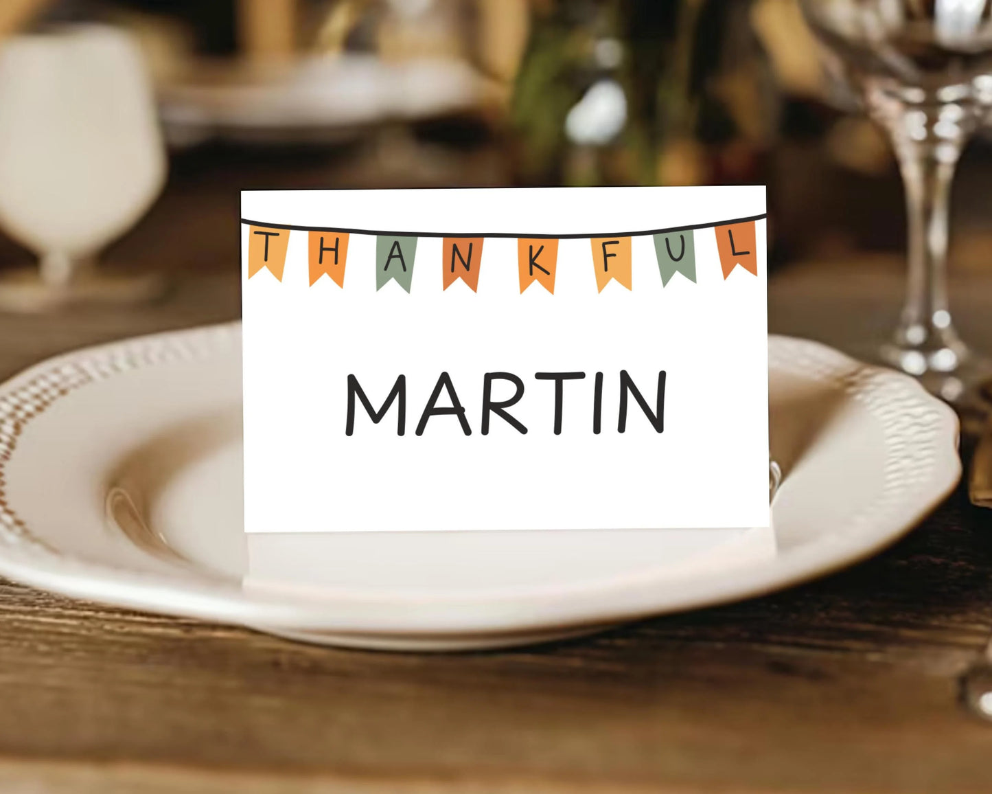 Personalized Thanksgiving Place Cards- Style 03