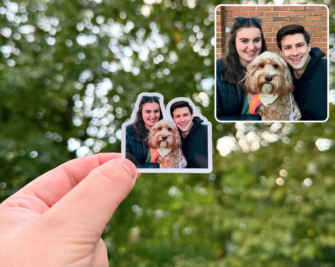 Custom Couple Photo Stickers