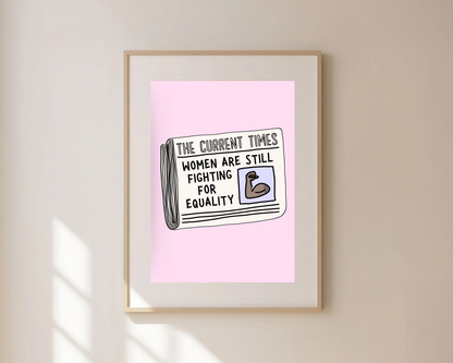 Women's Equality Newspaper Print