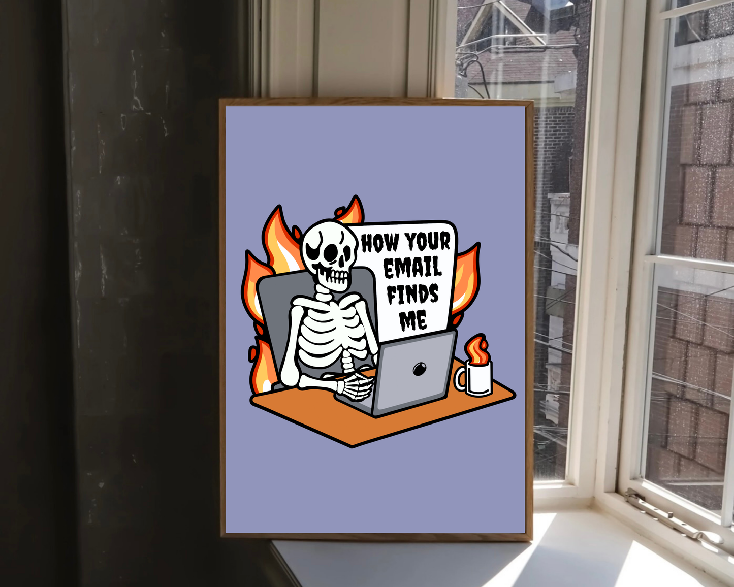 Office Skeleton Print