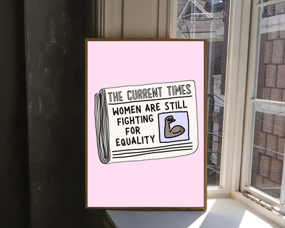Women's Equality Newspaper Print