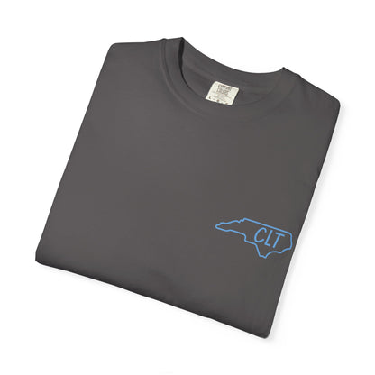 Blue Charlotte Skyline Tee - Front and Back