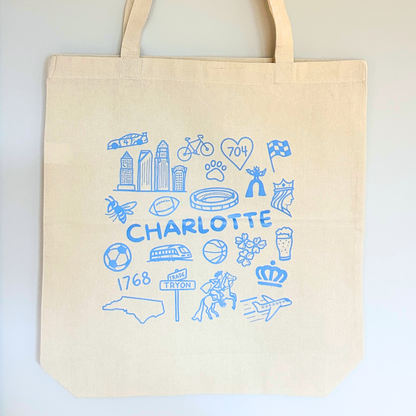 Charlotte Icons Tote Bag