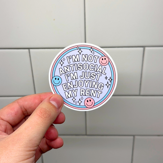 I'm Not Antisocial Sticker
