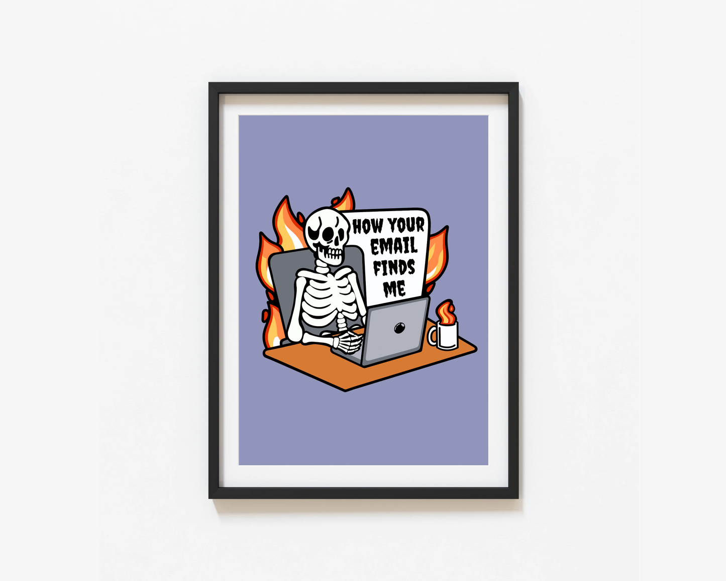 Office Skeleton Print