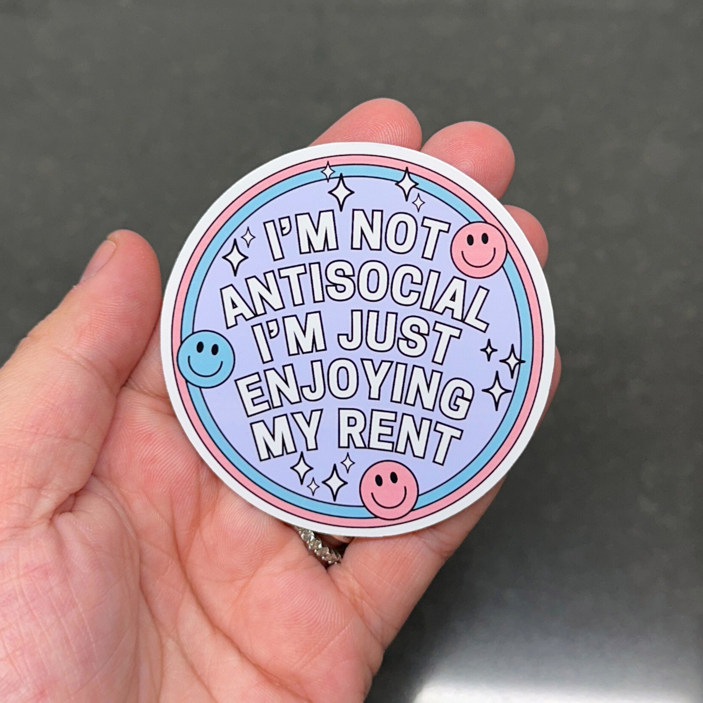 I'm Not Antisocial Sticker