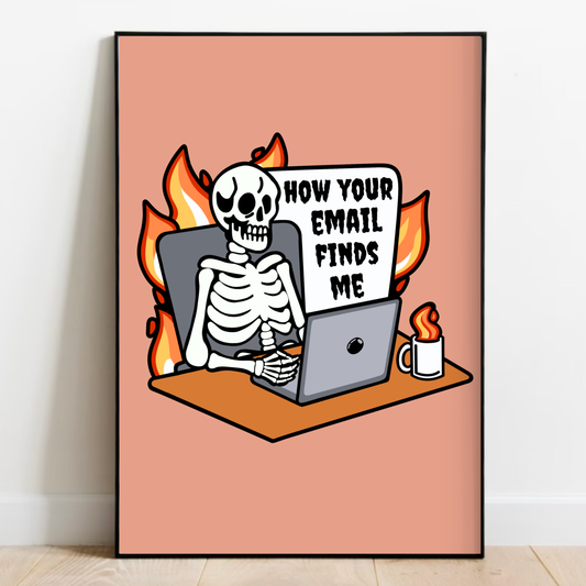 Custom Office Skeleton Print