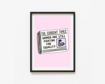 Women's Equality Newspaper Print