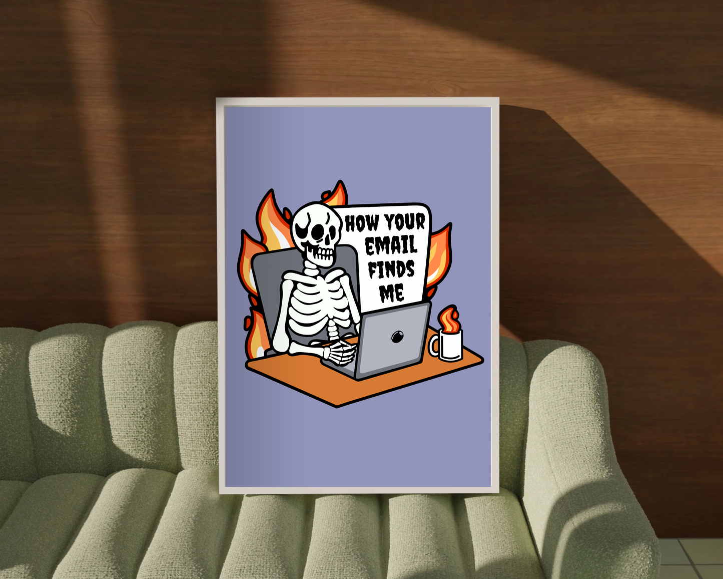 Office Skeleton Print