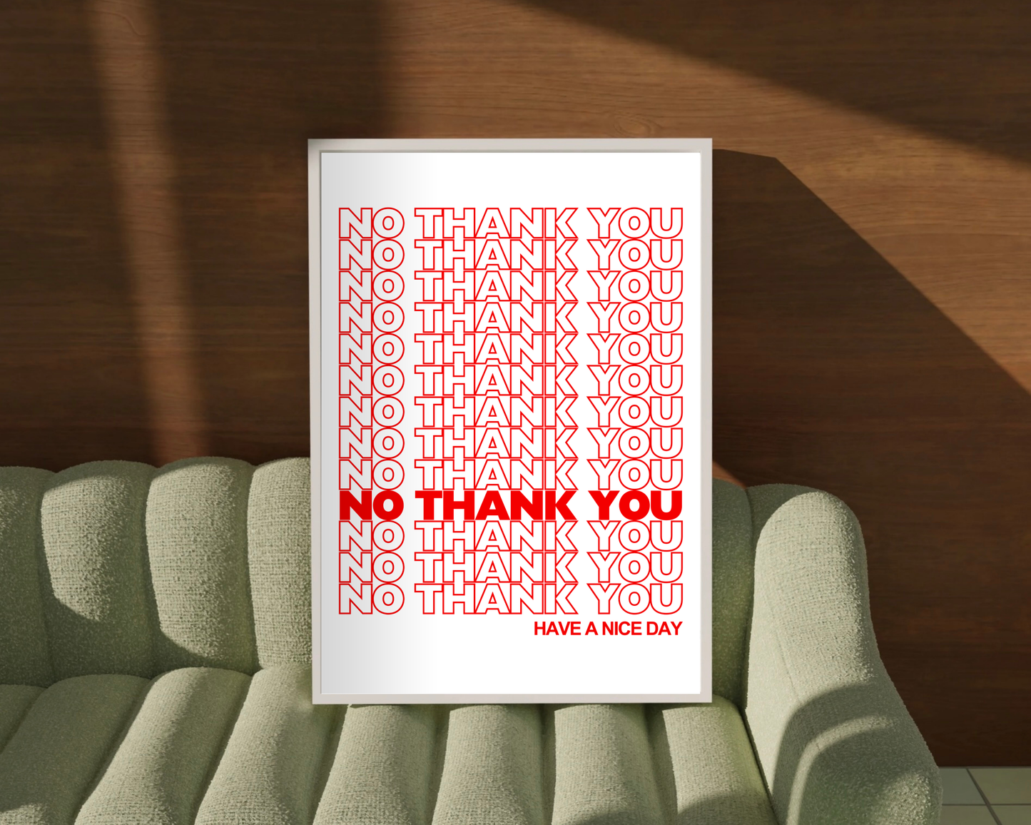 No Thank You Print