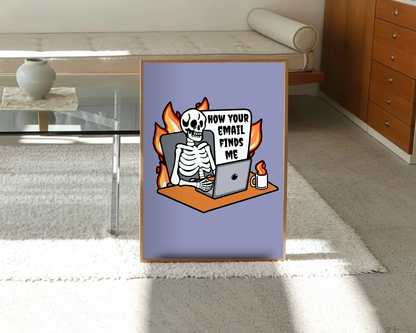 Office Skeleton Print