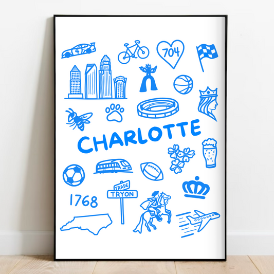 Charlotte Icons Print