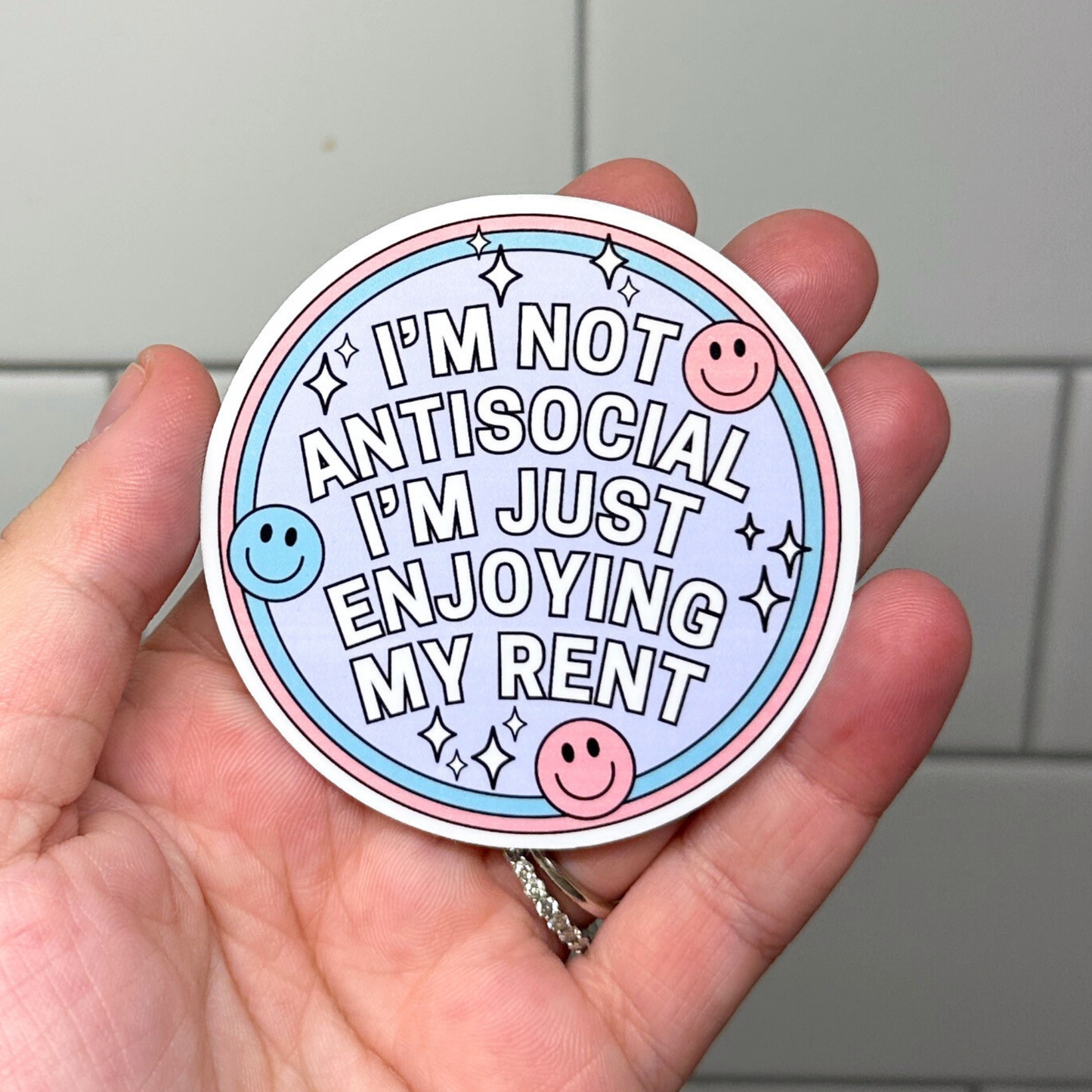 I'm Not Antisocial Sticker