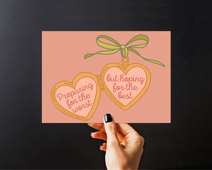 Hoping For The Best Locket Print