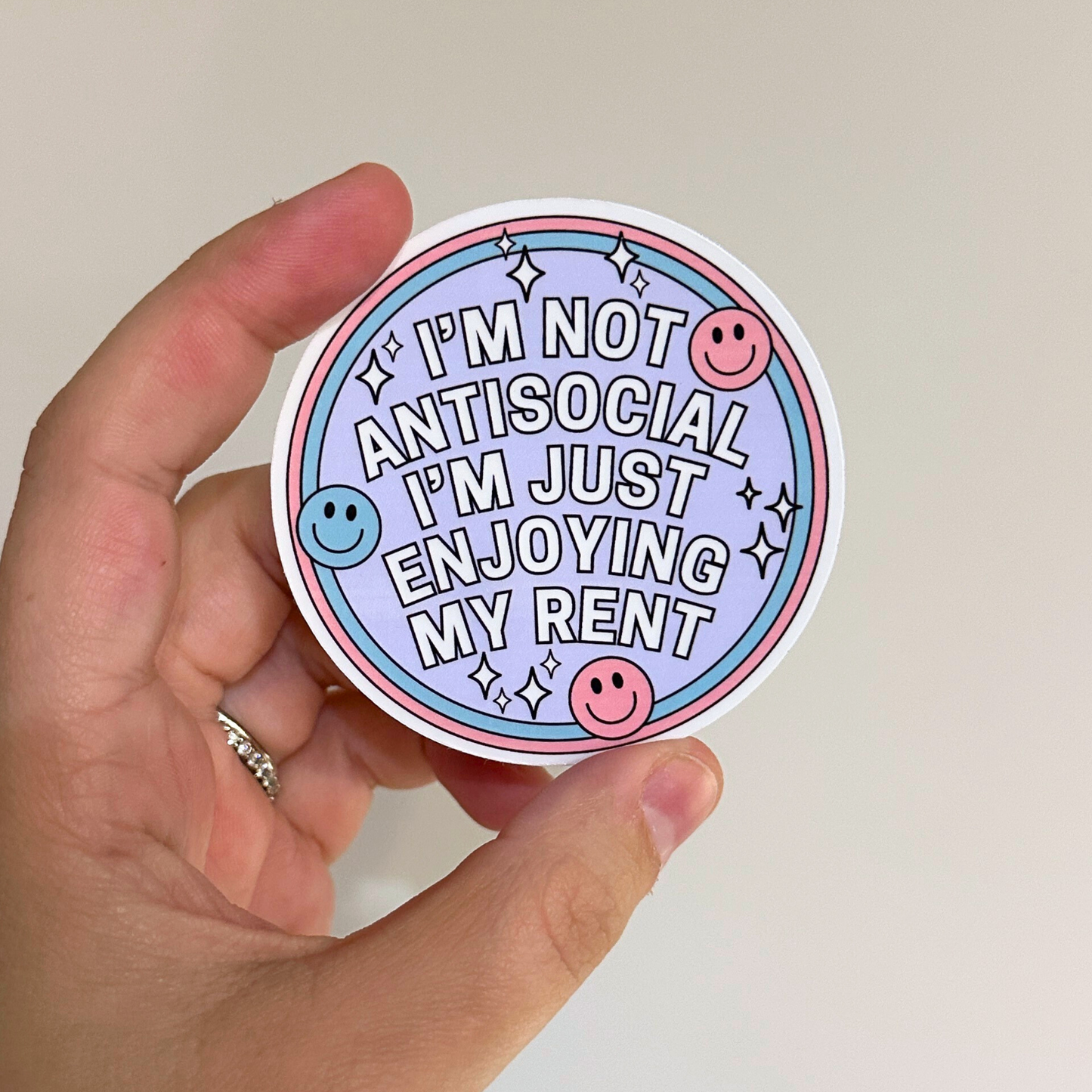 I'm Not Antisocial Sticker