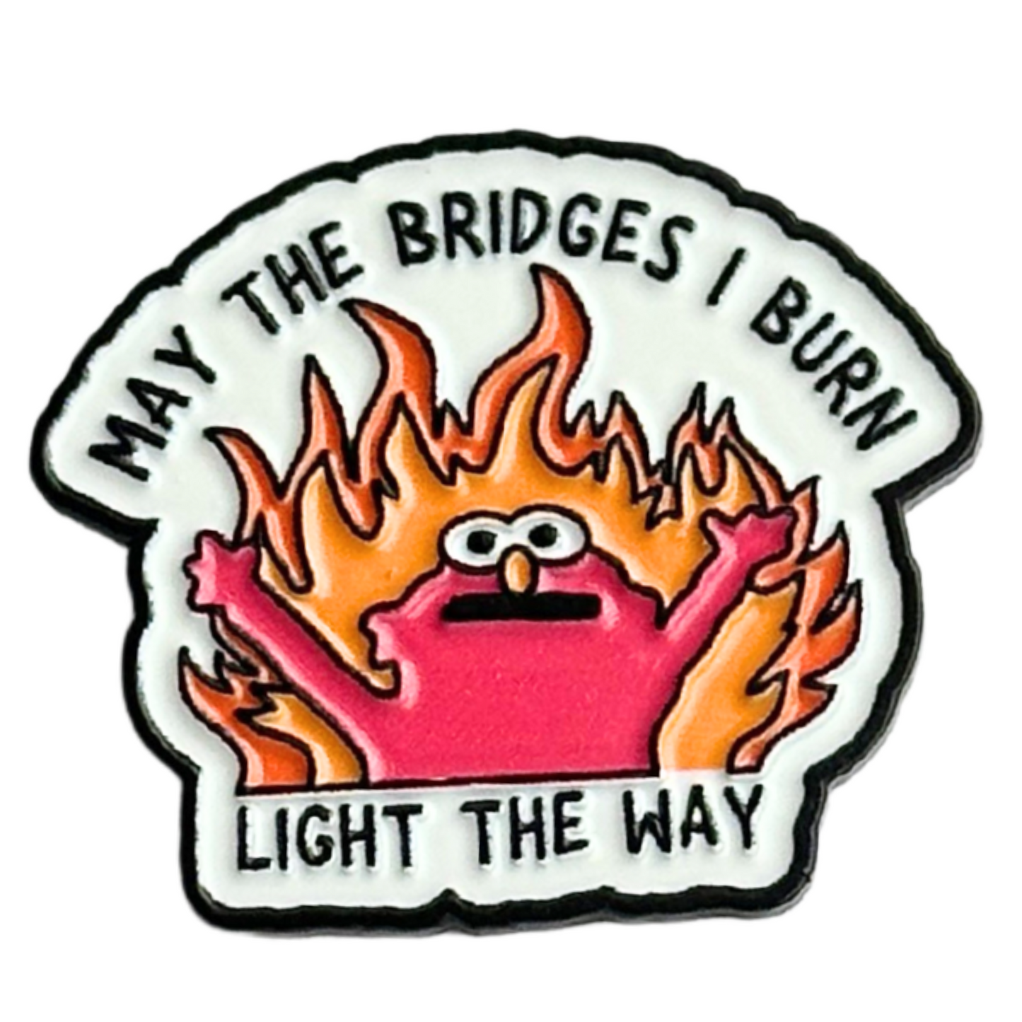 Burned Bridges Enamel Pin
