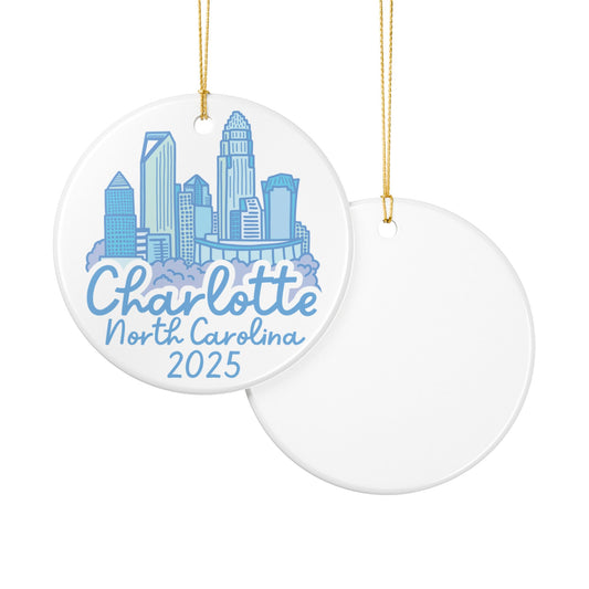 Charlotte Skyline Christmas Ornament