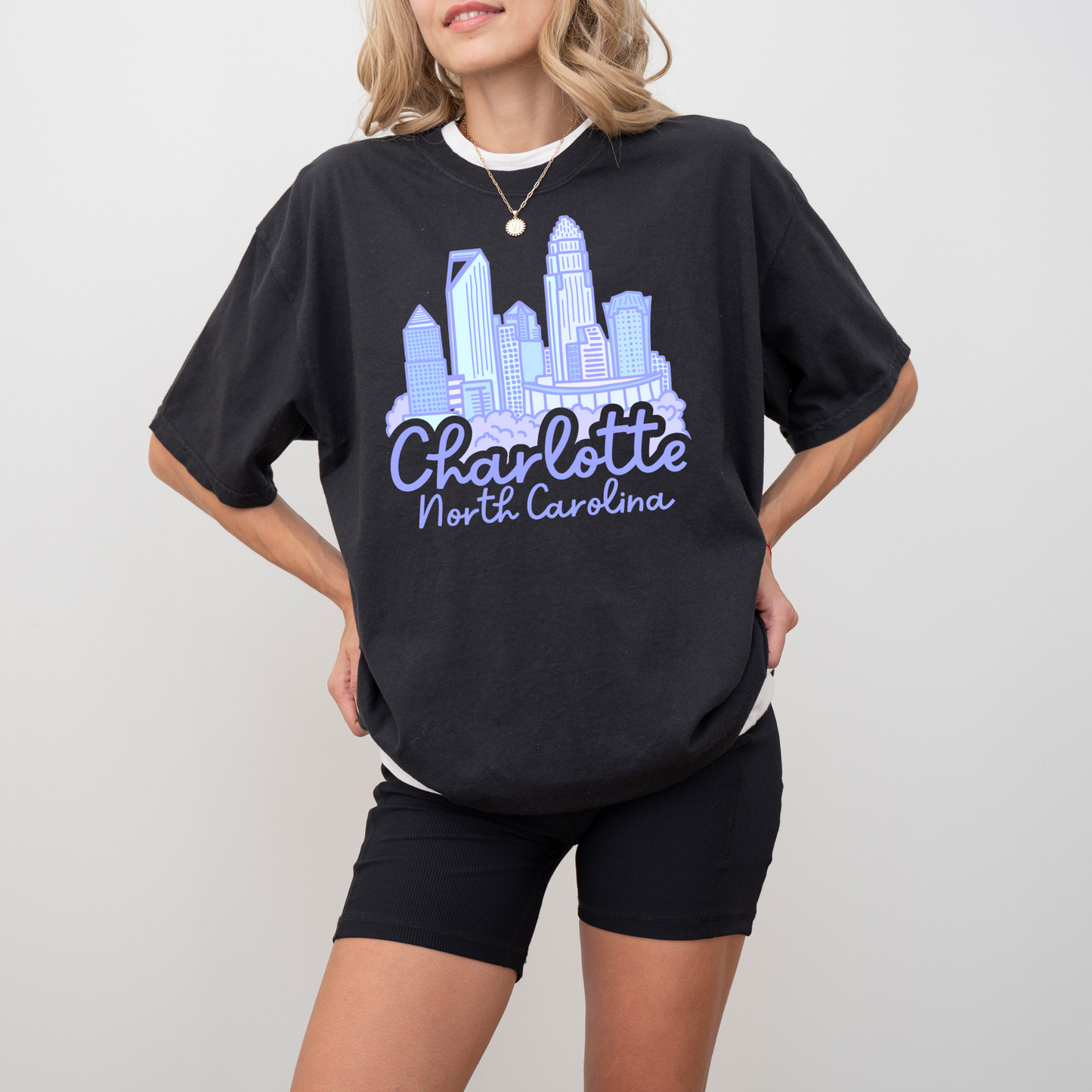 Purple Charlotte Skyline Tee