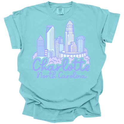 Purple Charlotte Skyline Tee