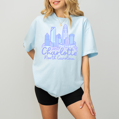Purple Charlotte Skyline Tee