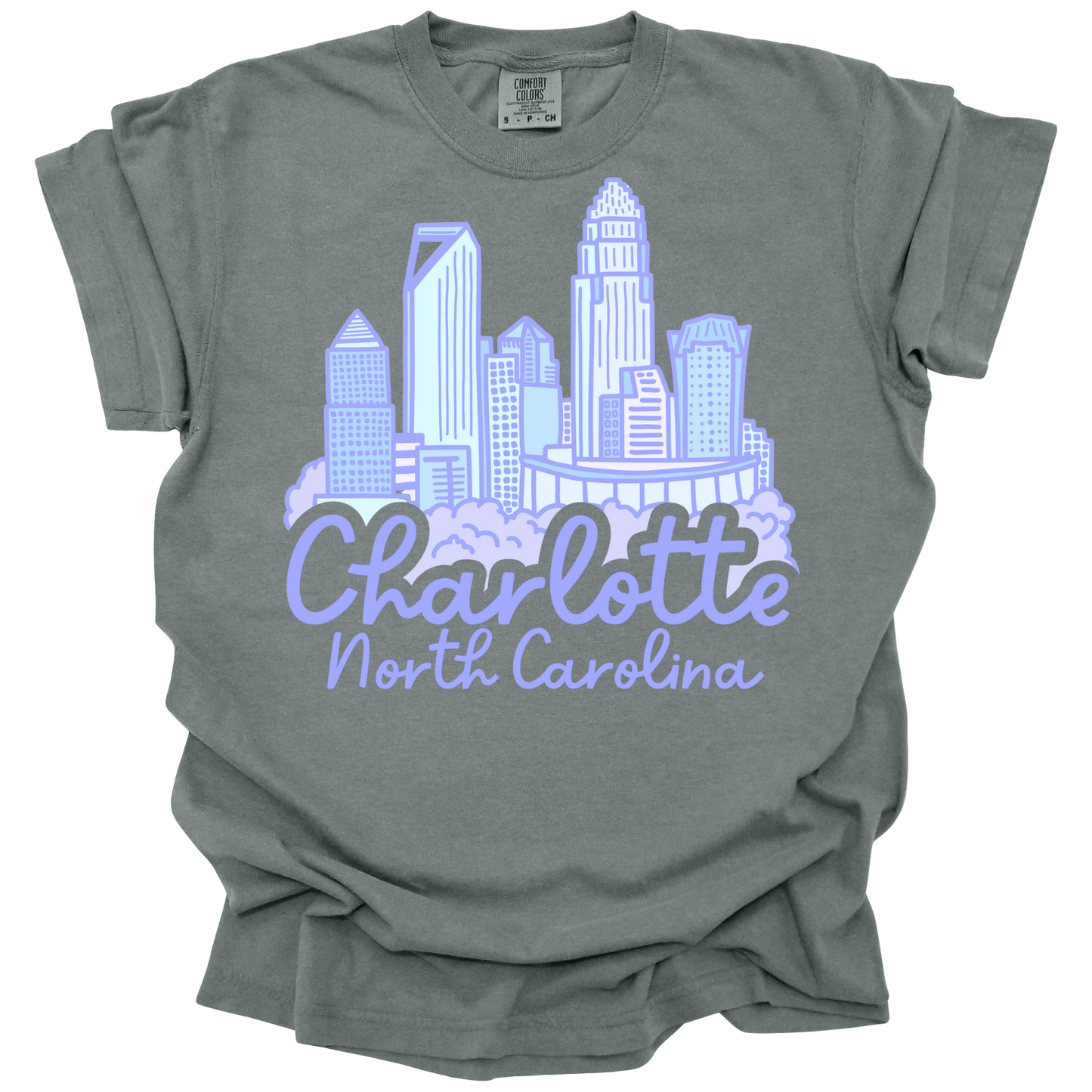 Purple Charlotte Skyline Tee