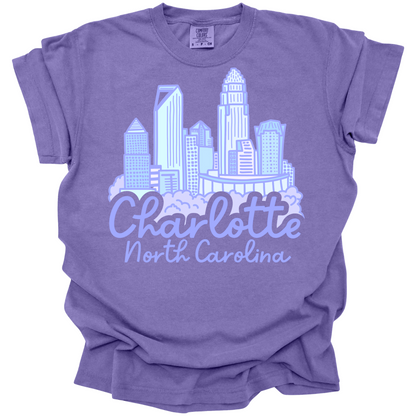 Purple Charlotte Skyline Tee