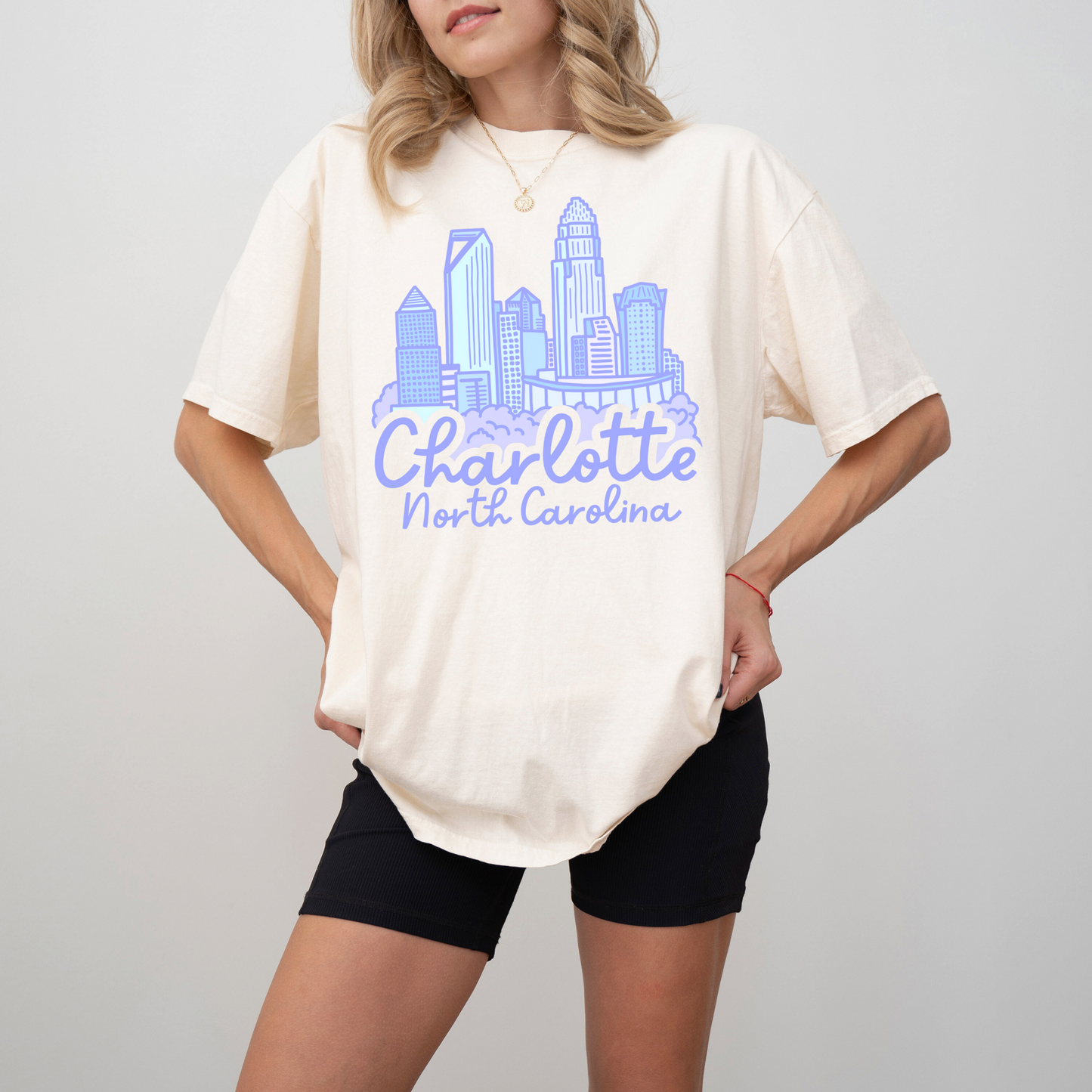 Purple Charlotte Skyline Tee