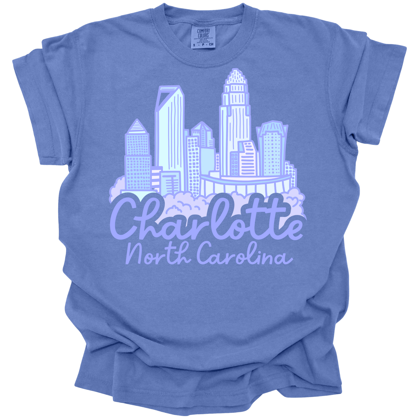 Purple Charlotte Skyline Tee