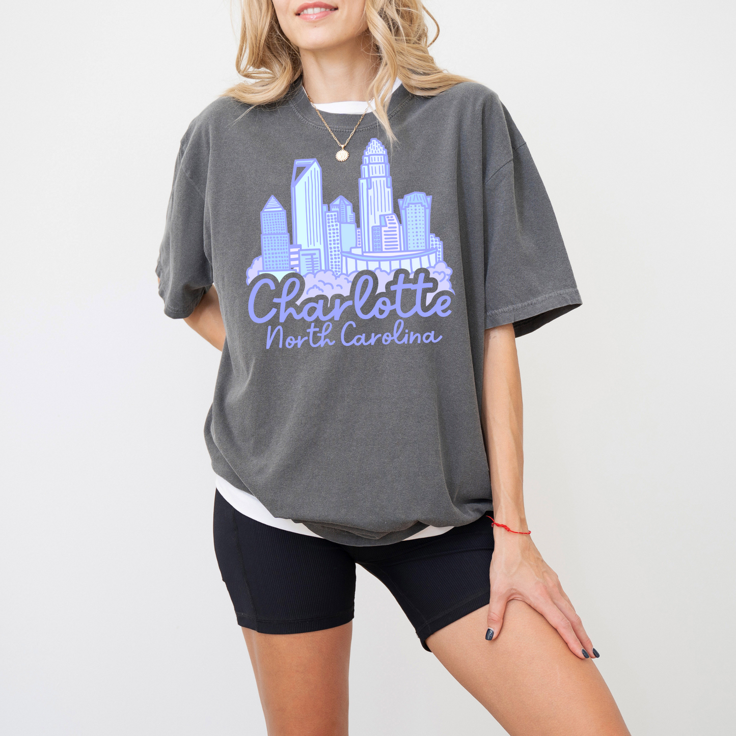 Purple Charlotte Skyline Tee