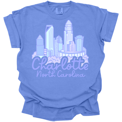 Purple Charlotte Skyline Tee