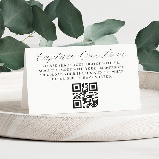 Photo Album QR Code Tent Card