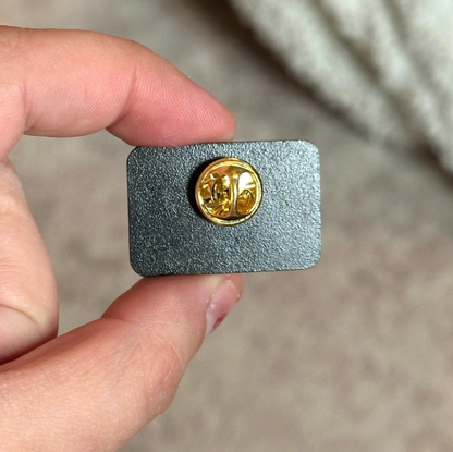 White Man Enamel Pin