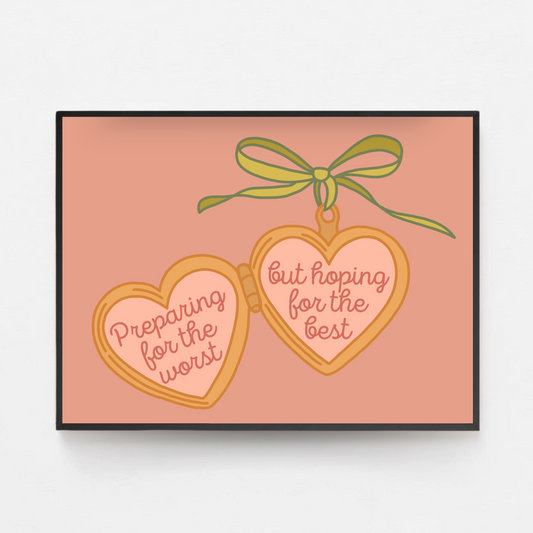 Hoping For The Best Locket Print