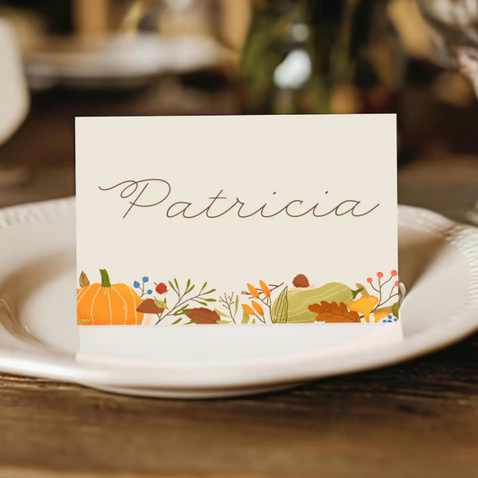 Personalized Thanksgiving Place Cards- Style 04