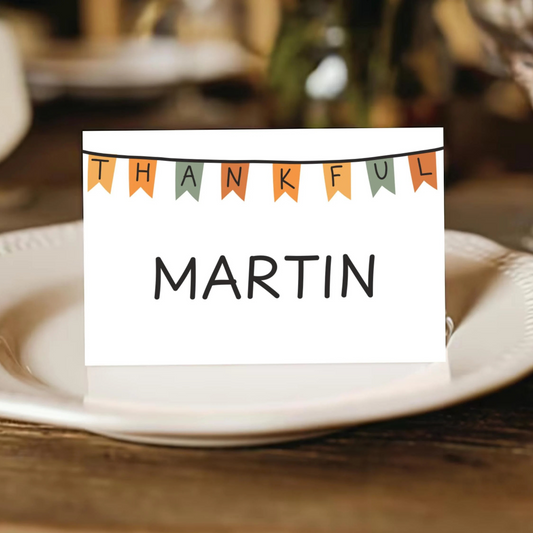 Personalized Thanksgiving Place Cards- Style 03