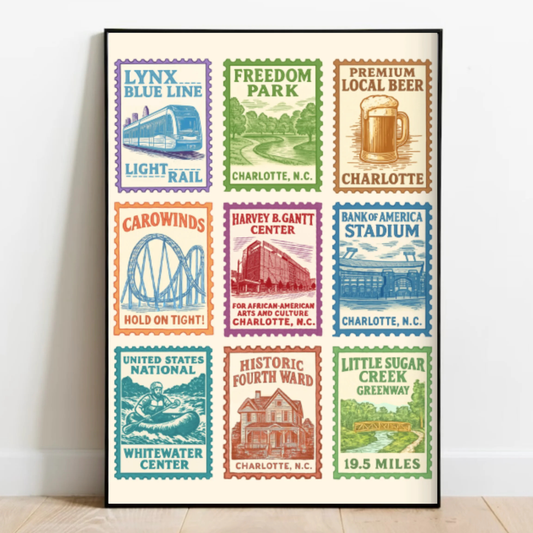 Charlotte Stamps Print