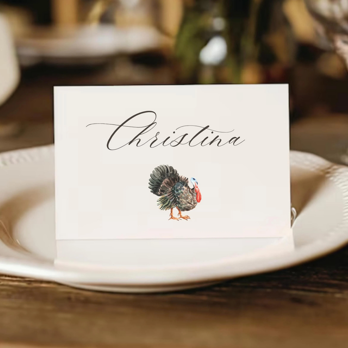 Personalized Thanksgiving Place Cards- Style 02