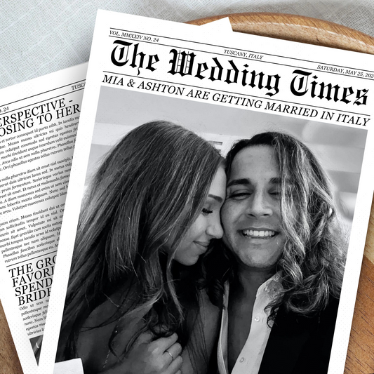 Custom Wedding Newspaper