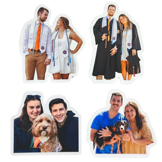 Custom Couple Photo Stickers