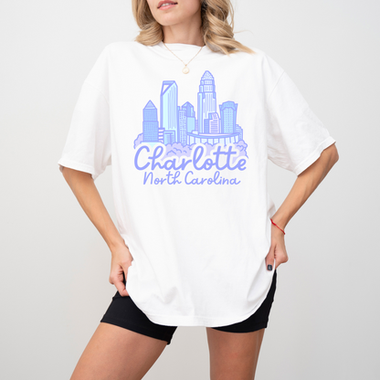 Purple Charlotte Skyline Tee