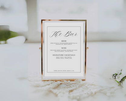 Custom Bar Menu Sign