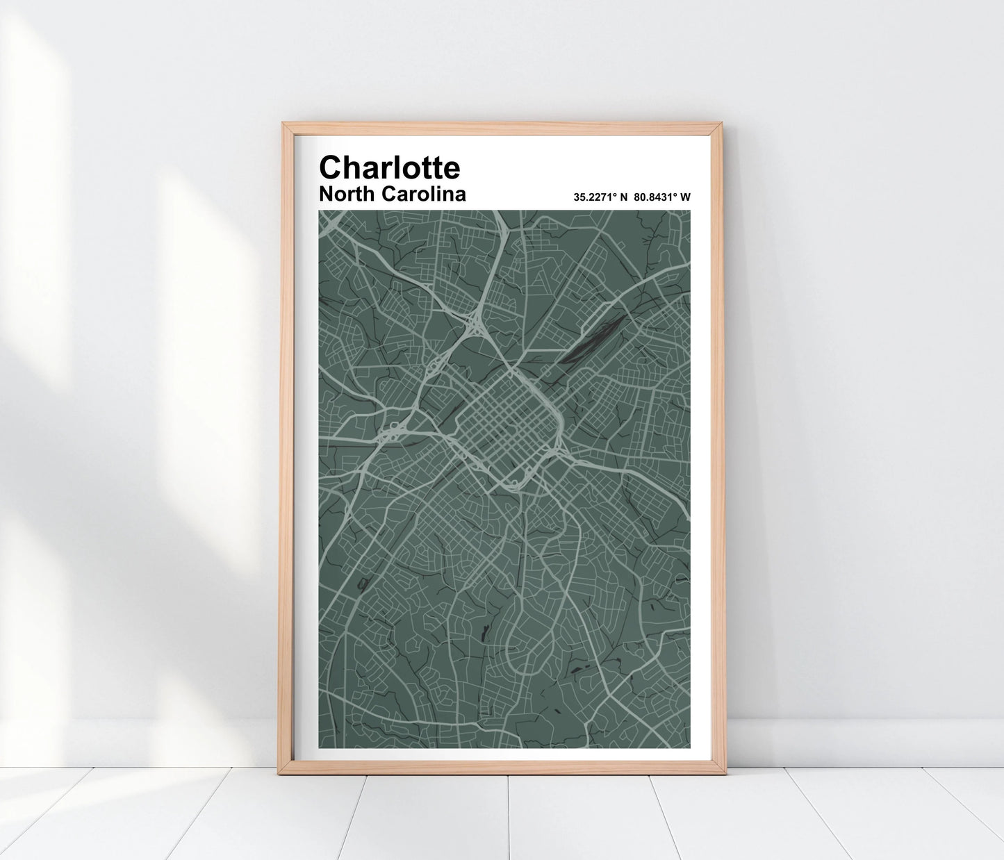 Charlotte Map Print
